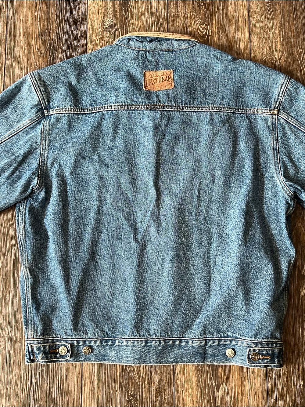 Vintage Dunbrooke Upstream Denim Jacket with Embroidered Logo Size Large - Picture 6 of 13